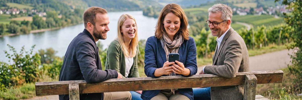 Weiterbildungs-Wissens-Check Hochrhein-Bodensee: Person testet ihr Wissen am Smartphone