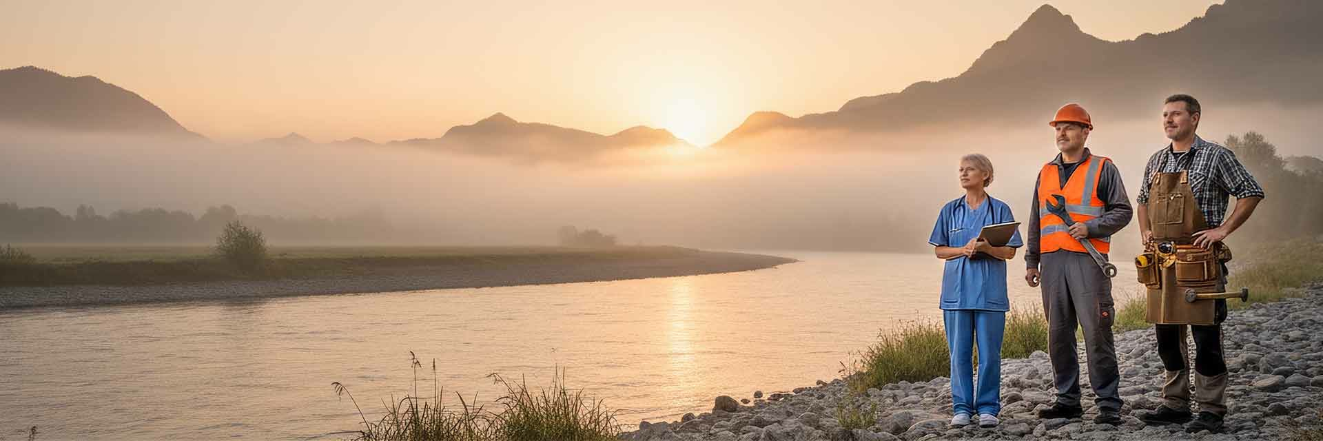Menschen verschiedener Berufe - Traumjob finden am Hochrhein
